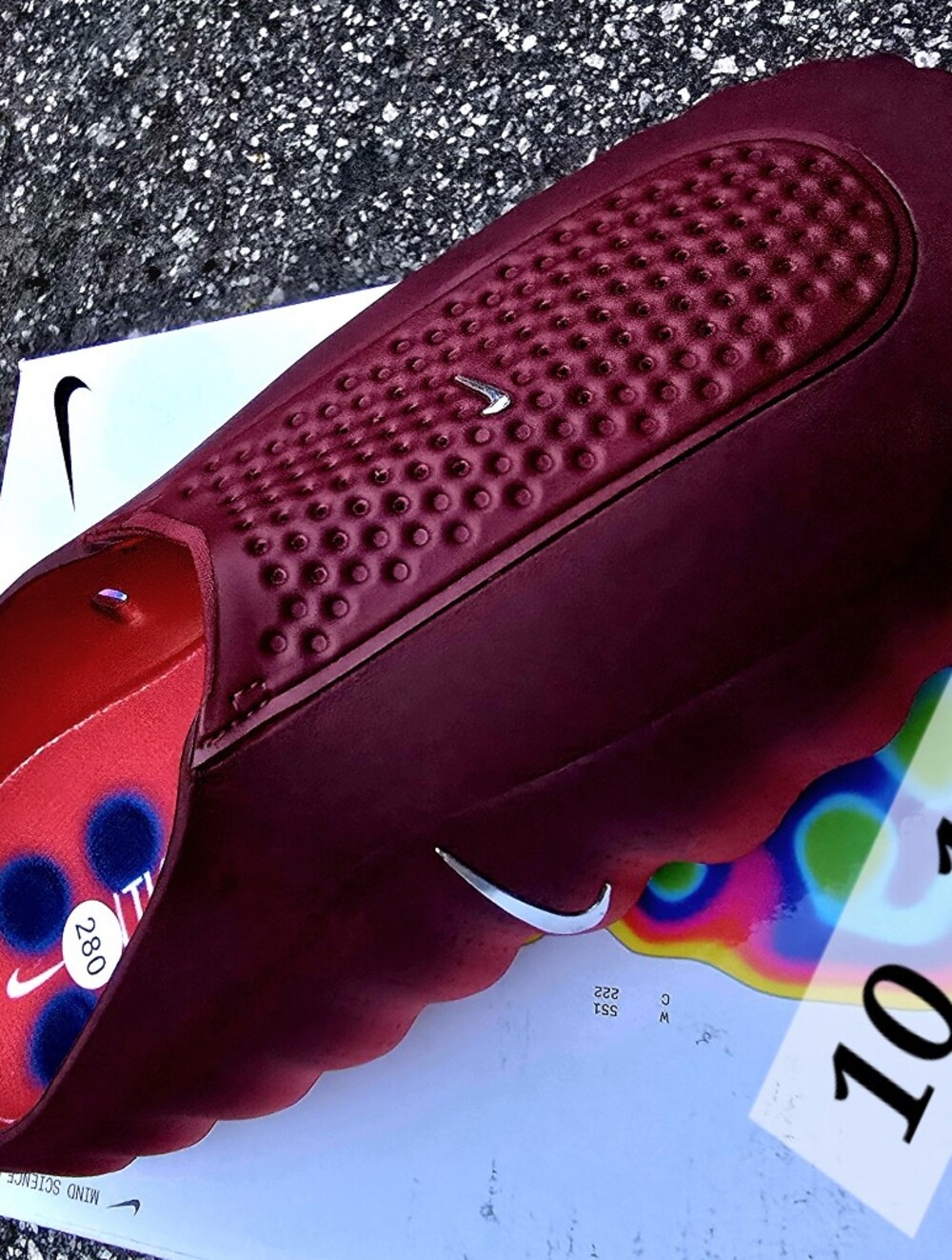Nike Burgundy Slip-On Clog